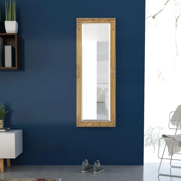vidaXL Wall Mirror Baroque Style 140x50 cm Gold