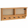 vidaXL Wall-mounted Coat Rack "SANDNES" 87x12x35 cm Solid Wood Pine