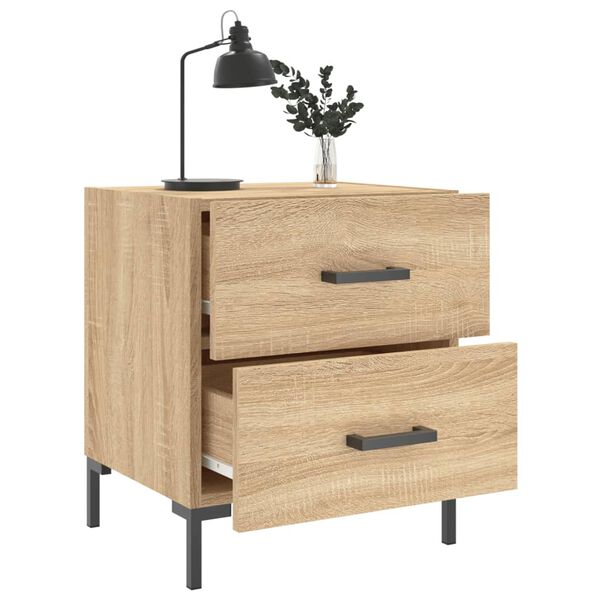 vidaXL Bedside Cabinets 2 pcs Sonoma Oak 40x35x47.5 cm Engineered Wood