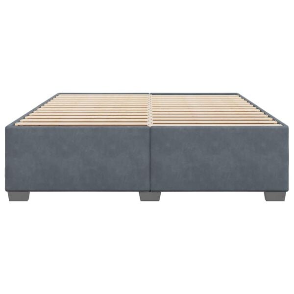 vidaXL Bed Frame without Mattress Dark Grey Super King Velvet