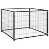 vidaXL Dog Kennel Black 300 x 100 x 70 cm Steel