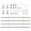 vidaXL Sliding Door Hardware Kit 183 cm Stainless Steel Silver