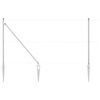 vidaXL Fence Post 7 pcs Silver Steel