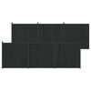 vidaXL Fence Panel 6 pcs WPC and Aluminium Black