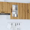 vidaXL Kitchen Wall Cabinet with Glass Door Lucca Artisan Oak