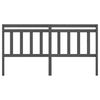 vidaXL Bed Headboard Grey 186x4x100 cm Solid Wood Pine