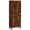 vidaXL Highboard Smoked Oak 69.5x34x180 cm Engineered Wood