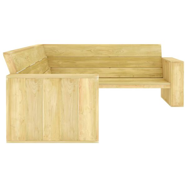 vidaXL Garden Corner Bench 239 cm Impregnated Pinewood