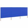 vidaXL 3-panel Wind Screen Fabric 400x120 cm Azure Blue