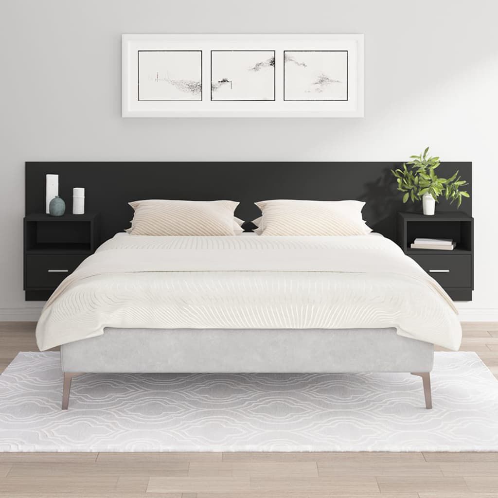 Black and clearance white headboard