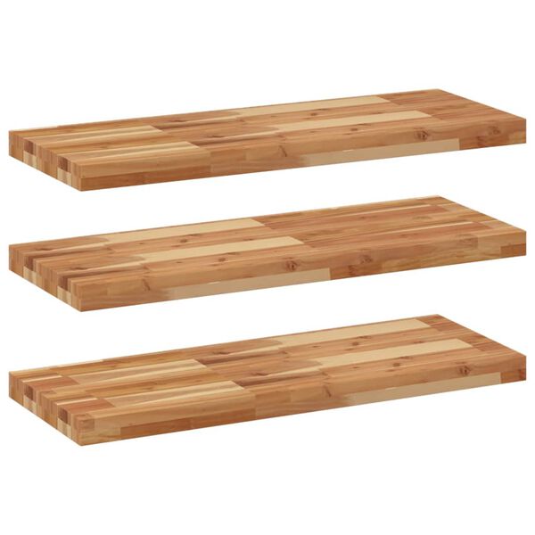 vidaXL Floating Shelves 3 pcs 100x30x4 cm Oil Finished Solid Wood Acacia