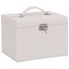 vidaXL Jewellery Box 4-Layer with Mirror Lockable White 22.5x17.5x16.5 cm