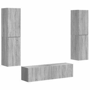vidaXL TV Cabinet Set 6 pcs Grey Sonoma Engineered Wood
