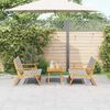 vidaXL Garden Chairs with Table 3 pcs Black 90 x 45 x 40 cm