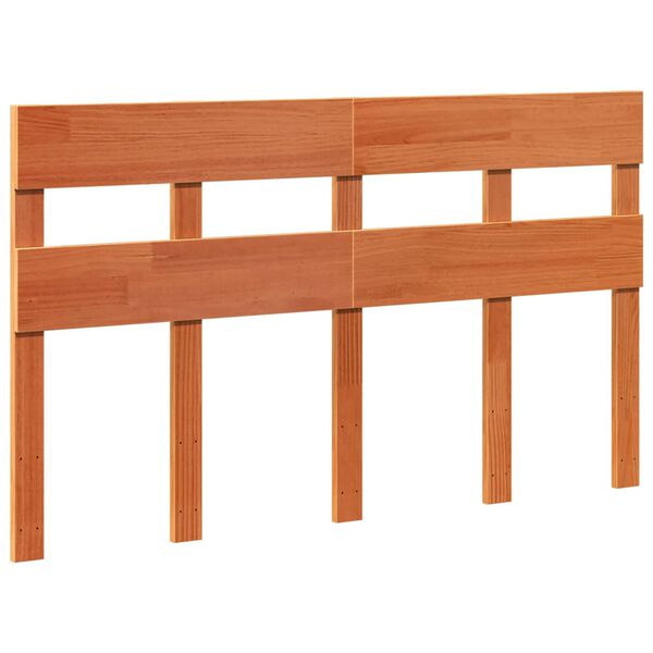 vidaXL Bed Frame without Mattress Wax Brown 150x200 cm King Size Solid Wood Pine