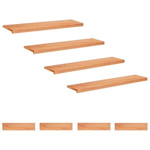 vidaXL Stair Treads 8 pcs 120 x 30 x 2 cm Varnish Solid Beech Wood