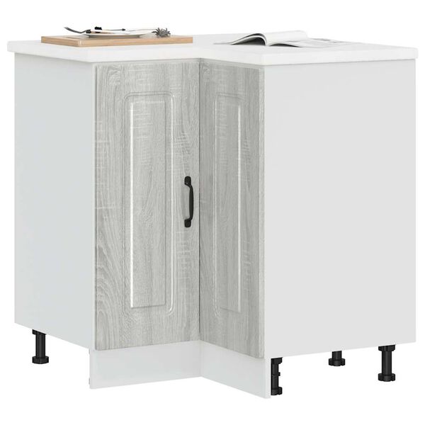 vidaXL Kitchen Corner Base Cabinet Kalmar Grey Sonoma Engineered Wood