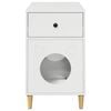 vidaXL Cat House Gloss White 72 x 42.5 x 70 cm Engineered Wood