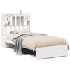 vidaXL Bookcase Bed without Mattress White 90x190cm Single Solid Wood Pine