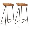 vidaXL Bar Stools 2 pcs Solid Acacia Wood