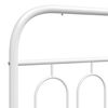 vidaXL Metal Bed Frame without Mattress with Footboard White 150x200cm