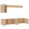 vidaXL 5 Piece TV Wall Units Sonoma Oak Engineered Wood