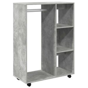 vidaXL Wardrobe | Concrete grey | Engineered wood | Medium | Rollable