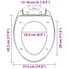 vidaXL Soft-close Toilet Seat with Quick-release Design Black