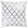 vidaXL Cushions 2 pcs Foil Print White and Gold 40x40 cm Cotton