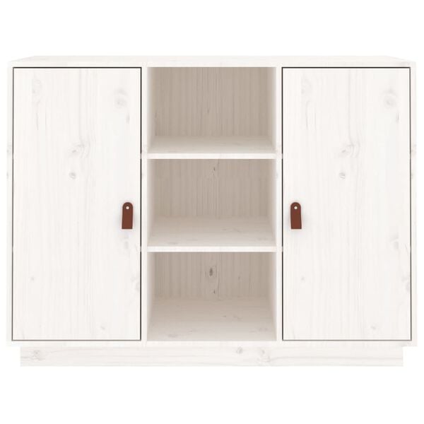 vidaXL Sideboard White 100x40x75 cm Solid Wood Pine