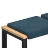 vidaXL Bench Cushion 4 pcs Velvet Blue Depth 35 cm