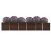 vidaXL Garden Raised Bed Galvanised Steel 480x80x77 cm Brown