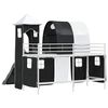vidaXL Kids'Loft Bed Frame White and Black 99.5 x 190 cm Metal
