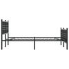 vidaXL Metal Bed Frame without Mattress with Footboard Black 120x200cm