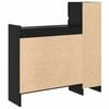vidaXL Shoe Cabinet Black Oak 100.5 x 28 x 100 cm Engineered Wood
