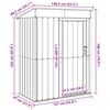 vidaXL Garden Sheds Brown 137 x 81 x 180 cm Metal