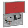 vidaXL Tool Cabinet Set with Shelf 3 pcs Red Powder-Coated Steel