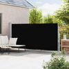 vidaXL Patio Retractable Side Awning 180x500 cm Black