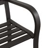 vidaXL Twin Garden Bench 246 cm Black Steel
