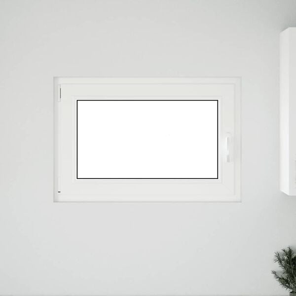 vidaXL Basement Window "RISOR" 90x50 cm Tilt&Turn DIN Left White