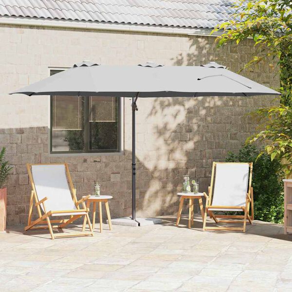 vidaXL Garden Cantilever Parasol Sand 372 x 198 x 243 cm