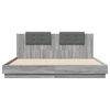 vidaXL Bed Frame without Mattress Grey Sonoma 200x200cm