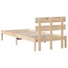 vidaXL Bed Frame with Headboard Brown 90 x 200 cm Solid Pine wood