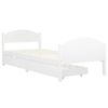 vidaXL Bed Frame without Mattress White Solid Wood 90x200 cm