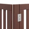 vidaXL Dog Gate with Door Foldable 8 Panels Brown 640 cm Poplar Wood