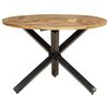 vidaXL Dining Table &Oslash;110x75 cm Solid Wood Rough Mango