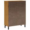 vidaXL Highboard with Glass Door FLAM 92x40x122.5 cm Solid Wood Pine