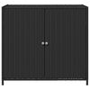 vidaXL Garden Storage Cabinet Black 83x45x76 cm Poly Rattan