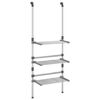 vidaXL 3-Tier Hanging Laundry Drying Rack Aluminium