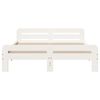 vidaXL Bed Frame without Mattress White 140x200 cm Solid Wood Pine